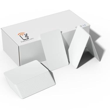 Imagem de 200 peças de etiquetas Timeskey NFC Ntag213 cartões NFC programáveis NFC 213 etiquetas NFC graváveis chips NFC 144 bytes memória NFC etiquetas iPhone compatível com todos os telefones e dispositivos