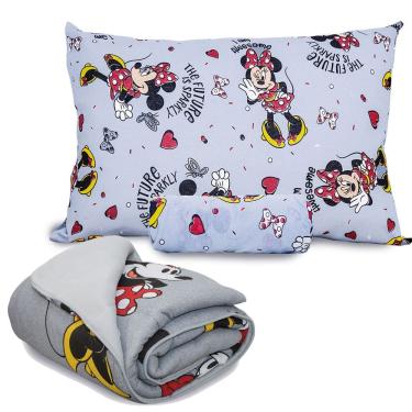 Imagem de Kit Jogo De Cama Infantil Malha + Edredom Minnie Sparkly Solteiro Disney 3 Peças Portallar