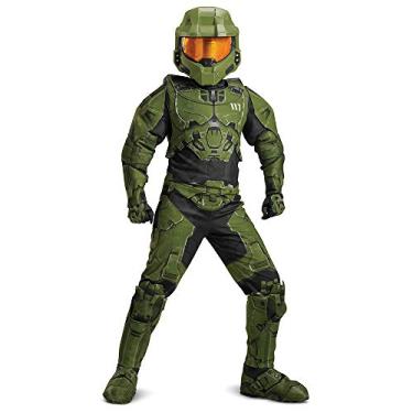 Imagem de Disguise Fantasia para meninos Halo Master Chief Infinite Prestige, verde e preto