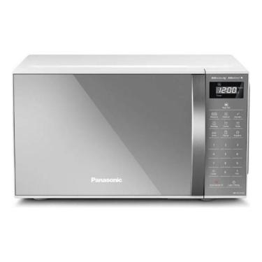 Imagem de Forno Micro-ondas 21 Litros Porta Espelhada Branco 127v PANASONIC