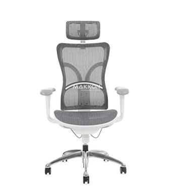 Imagem de Cadeira Presidente Branca MK-10AC - Makkon - Open Box