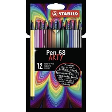 Imagem de Caneta Brush Premium – STABILO Pen 68 brush ARTY – Estojo com 12 unidades – Em 12 cores