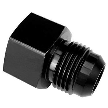 Imagem de 10AN fêmea para 6AN macho redutor de flare, linha de óleo combustível, encaixe de mangueira JIC 10 AN para 6 AN adaptadores de alumínio redutor preto anodizado