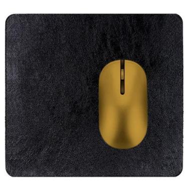 Imagem de Mouse pad couro escritorio ofice  20x20 + suporte copo - GENERTOY