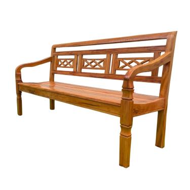 Imagem de Banco Namoradeira 3 Lugares Madeira de Demolição Modelo X Sudeste Rústico