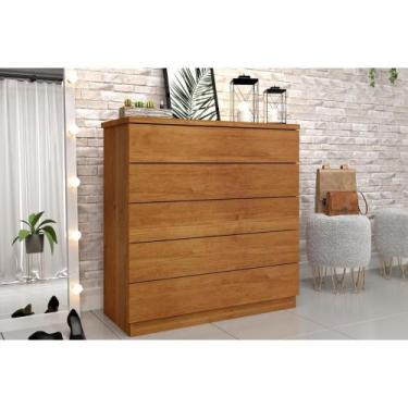 Imagem de Cômoda Solteiro Premium c/ 5 Gavetas Cinamomo - Tcil Móveis