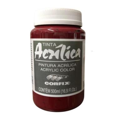 Imagem de Tinta Acrílica Corfix 500ml G2 Escolha a Cor , CARMIN G2