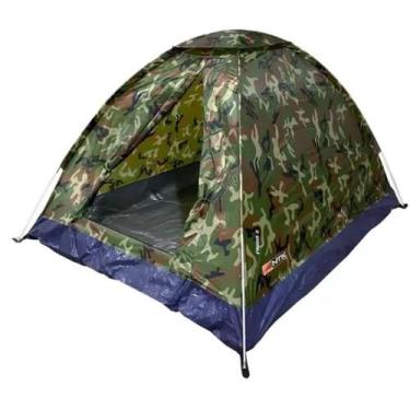 Imagem de Barraca Acampamento Camping 3 Pessoas Nautika Panda Verde Camuflada