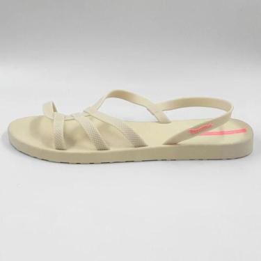 Imagem de Sandália Ipanema Rasteira Casual Diversa Feminina, 36, Off white, Rosa
