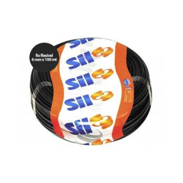 Imagem de Fio Cabo Flexível 100 metros 750V 6 mm Preto Sil - SIL FIOS e CABOS EL