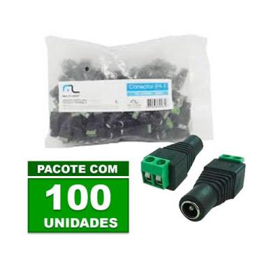 Imagem de Conector CFTV P4 Fema Borne - Lote 100 Unidades - MagazineCuritiba