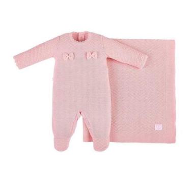 Imagem de Saída de Maternidade Feminina Maria em Tricot Salmão - Fofinho