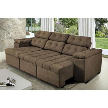 Imagem de Sofá Itália 2,25 m Retrátil Reclinável Suede com  molas- Sofá na Web, 