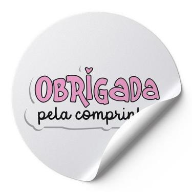Imagem de 120 Etiquetas Adesivas Redondas Selo Obrigada Pela Confiança! Impressã