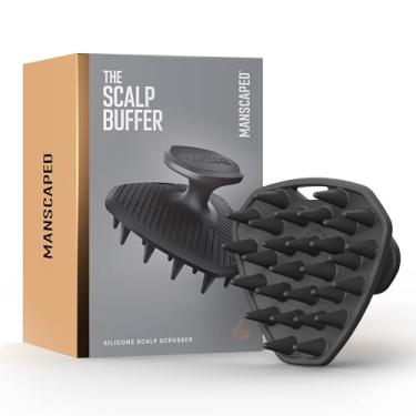 Imagem de MANSCAPED® Esfregador de cabeça de silicone masculino The Scalp Buffer – Escova de cabelo esfoliante e de limpeza premium, design ergonômico portátil para massagem suave do couro cabeludo