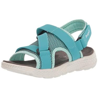 Imagem de Propet Travelactiv Sandália esportiva esportiva feminina casual salto baixo 2,5-5 cm - preta, Azul-petróleo, 39