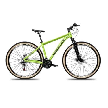 Imagem de Bicicleta Aro 29 Absolute Nero 5 Alumínio 24v Freio a Disco Suspensão Dianteira Pneus com Faixa (Verde, 15)