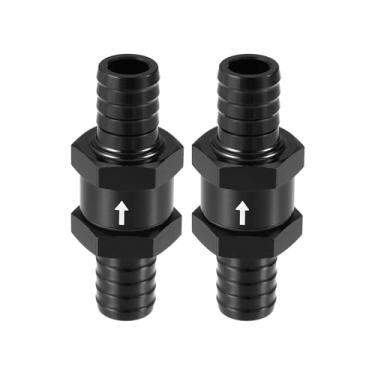 Imagem de Hihaha Válvula de retenção de combustível unidirecional/interno não retorno unidirecional válvula para carro combustível gasolina diesel/durável 1,4 cm 14 mm OD / 2 peças preto