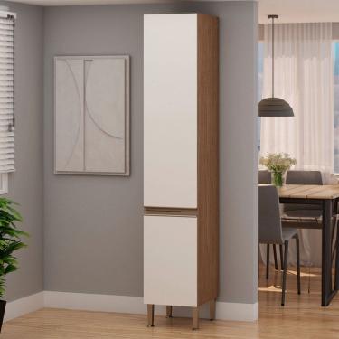 Imagem de Paneleiro Conecta 2 Portas Ebano Fosco/Off White Fosco - Genialflex