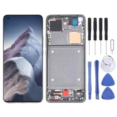 Imagem de Substituição da tela móvel Tela de Material AMOLED original e Digitalizer Conjunto completo com quadro para Xiaomi Mi 11 Ultra/Mi 11 Pro M2102K1G M2102K1C M2102K1AC Ecrã LCD