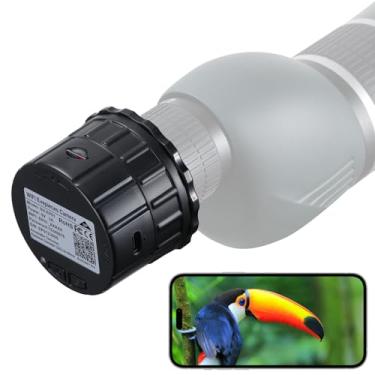 Imagem de Câmera ocular de telescópio eletrônico WiFi sem fio, câmera ocular de 32 GB, gravação de vídeo, WiFi digital, acessórios de telescópio para telescópios ópticos e microscópio de 24 mm-50 mm