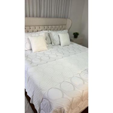 Imagem de Kit Peseira Manta Tricot Sala Cama Queen Sofá 230x60cm Veneza + 2 capa