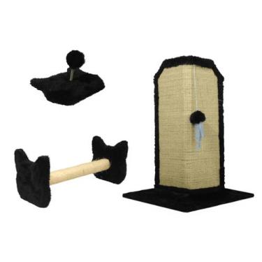 Imagem de Arranhador Gato Proteção Canto de Sofás Base Externo Brinquedo Bolinha