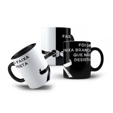 Imagem de Caneca Faixa Preta Motivação Treino Luta Jiu Jitsu Karatê - LaVince