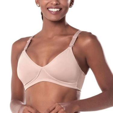 Imagem de Sutiã Amamentação Sem Bojo Liebe 413401 Cotton, 44, Chocolate