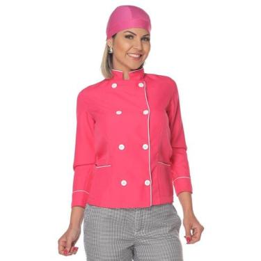 Imagem de Dolmã chef de cozinha ou confeiteira feminina - Demorgan Uniformes, Ro