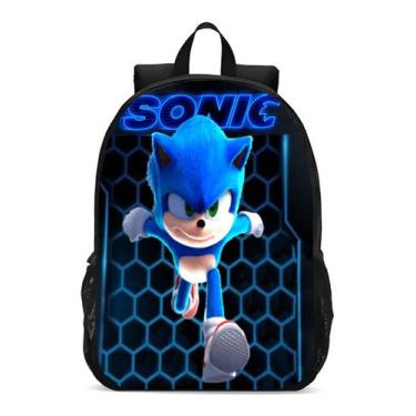 Imagem de Mochila Escolar Infanto Juvenil Filmes Desenhos Sonic Ouriço Novidade 