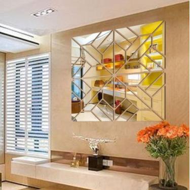 Imagem de Espelho Decorativo Moderno Quarto Sala Escritório 30cm 9 Peças - AGV C