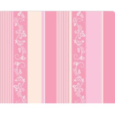 Imagem de Papel de Parede Adesivo Listra Pequenas e grandes no Tons de Rosa LT10