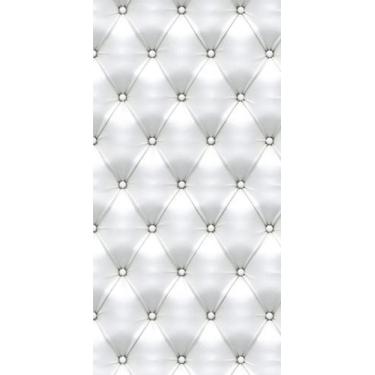 Imagem de Papel de Parede  Capitonê Couro Cabeceira Branco 3D Adesivo  CO 05 - I