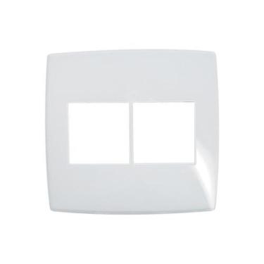Imagem de Placa para 2 Postos Adjacentes Gloss 4x4 - Pial Legrand