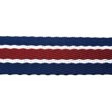 Imagem de Alça chic azul listrada bordo e traço branco 30 mm 3 metros - Personal