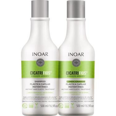 Imagem de Kit Inoar Cicatrifios Plástica Capilar Shampoo e Condicionador 500ml