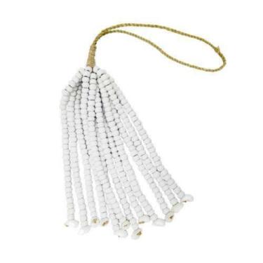 Imagem de Colar Decorativo de Mesa Branco Rico em Detalhes Luxo - LUXdécor