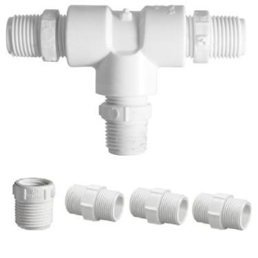 Imagem de Adaptador Conector cano T Para Torneira Monocomando Em Pvc - DeckCasa