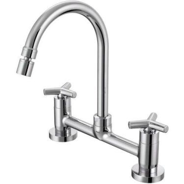 Imagem de Misturador P/ Cozinha de Mesa Triplus Cromado 00872306 - Docol