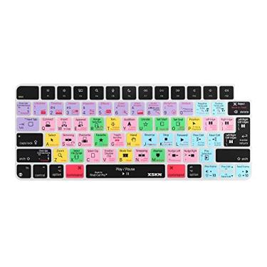 Imagem de XSKN Capa de silicone para teclado Shortcuts and Languages Series para Apple lançado em 2021 iMac M1 Chip Magic com Touch ID A2449 com tecla de bloqueio A2450 (Versão UE e EUA Final Cut Pro) (SHK-375)