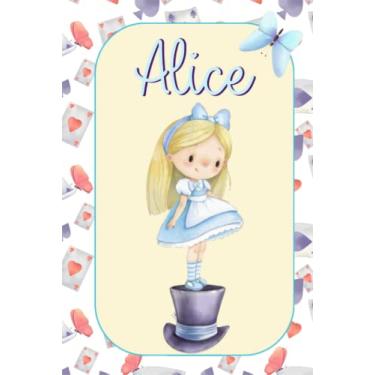 Imagem de Alice Hardback Notebook Journal: Colourful, 120-page notebook journal with the name 'Alice' on the front, hardback version.