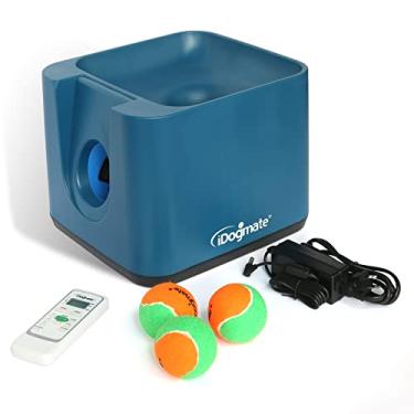 Imagem de IDOGMATE Lançador Automático De Bola Para Cães - Lançador De Bola De Tênis Recarregável Para Cães Grandes/Médios - Controle Remoto - 3 Bolas (2,5 Polegadas) - Brinquedo Interno/Externo