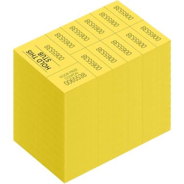 Imagem de Kosiz 504 folhas de bilhetes de leilão de sorteio com 10 números de licitação bilhetes de sorteio para silenciosos 10 números de licitação cesta leilão escola igreja eventos (amarelo)