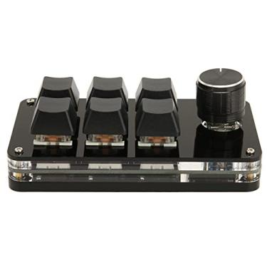 Imagem de Mini Teclado Com Botão 6 Teclas Teclado Mecânico Portátil e Durável Pequeno Teclado para Jogos Atalho Zoom in e Zoom Out Controlador de Volume Adequado para Escritório,