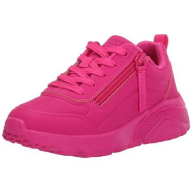 Imagem de Skechers Tênis feminino Uno Lite-neon com zíper, Rosa choque, 16