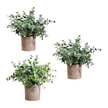 Imagem de XLWLLNJ 3Pcs Pequenas Plantas Falsas Mini Plantas Artificiais em Vasos Plantas Falsas em Vaso para Interior, Style F