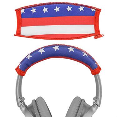 Imagem de Capa de fone de ouvido Geekria para fones de ouvido Bose QC35 II, QC25, capa protetora de almofada de reposição confortável, fácil instalação, sem necessidade de ferramentas., Flag Headband
