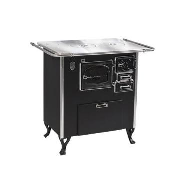 Imagem de Fogão A Lenha com Forno Esq Preto Fornos Pinhal Alumínio N1