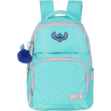 Imagem de Mochila Stitch, Grande, Turqueza, com Compartimento para Notebook, Luxcel